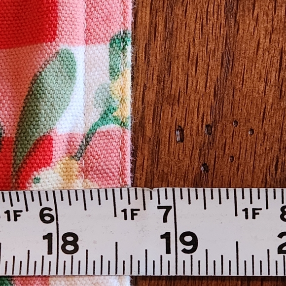 XOCHI Mistltoe Gingham Placemats Set of Two Colors Red White Green Yellow - Picture 3 of 7